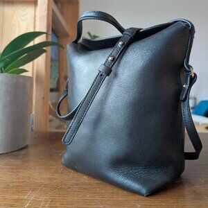 Massimo Dutti lamb leather shoulder bag